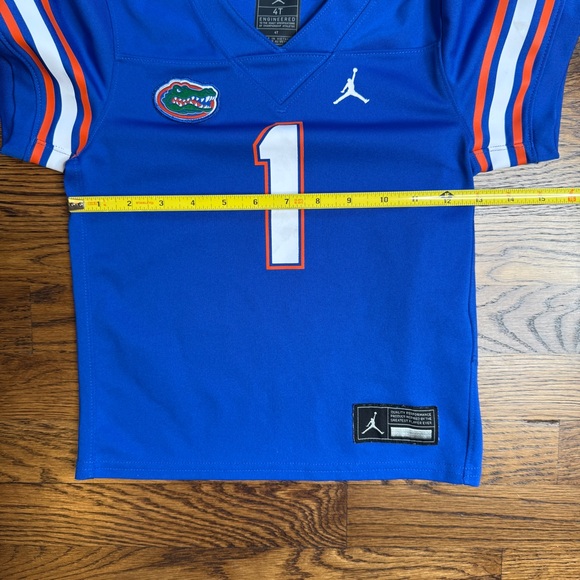 Jordan Kids Royal Blue Florida Gators #1 Football Game Jersey Size 4T - Picture 11 of 13